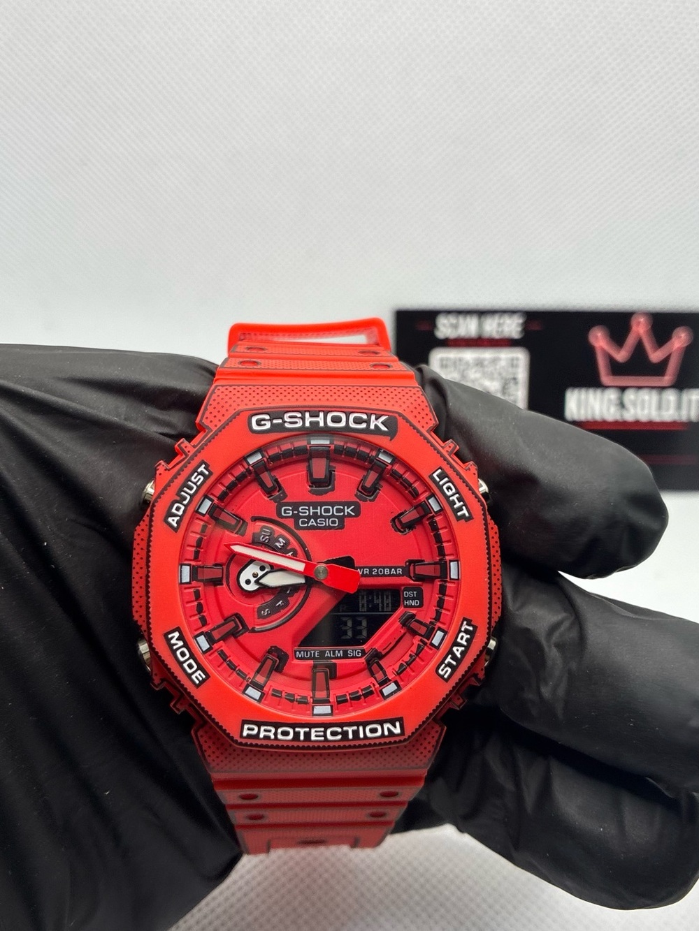 G-Shock Red Resin Analog-Digital Sport Watch
